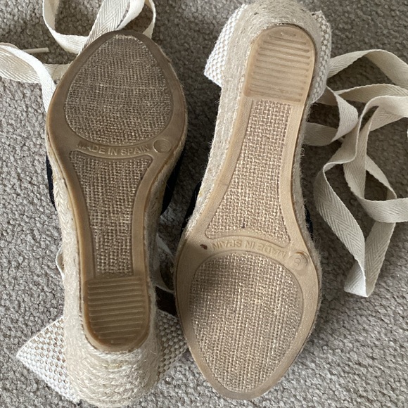 Soludos black women Espadrilles sandal wedge 8 - Picture 5 of 5